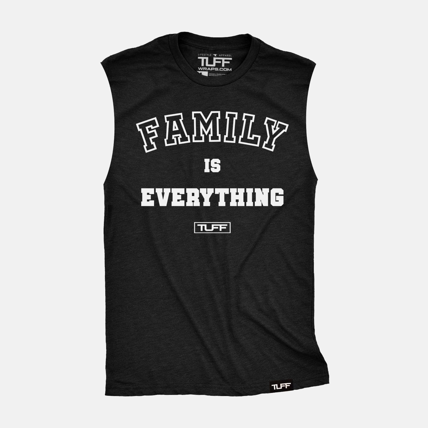 Family Is Everything Raw Edge Muscle Tank Black / S TuffWraps.com