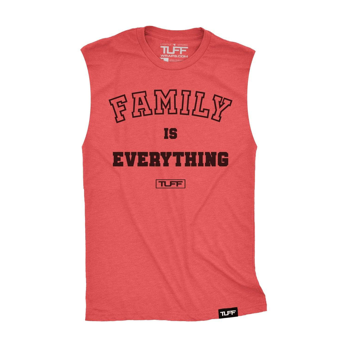 Family Is Everything Raw Edge Muscle Tank S / Vintage Red TuffWraps.com