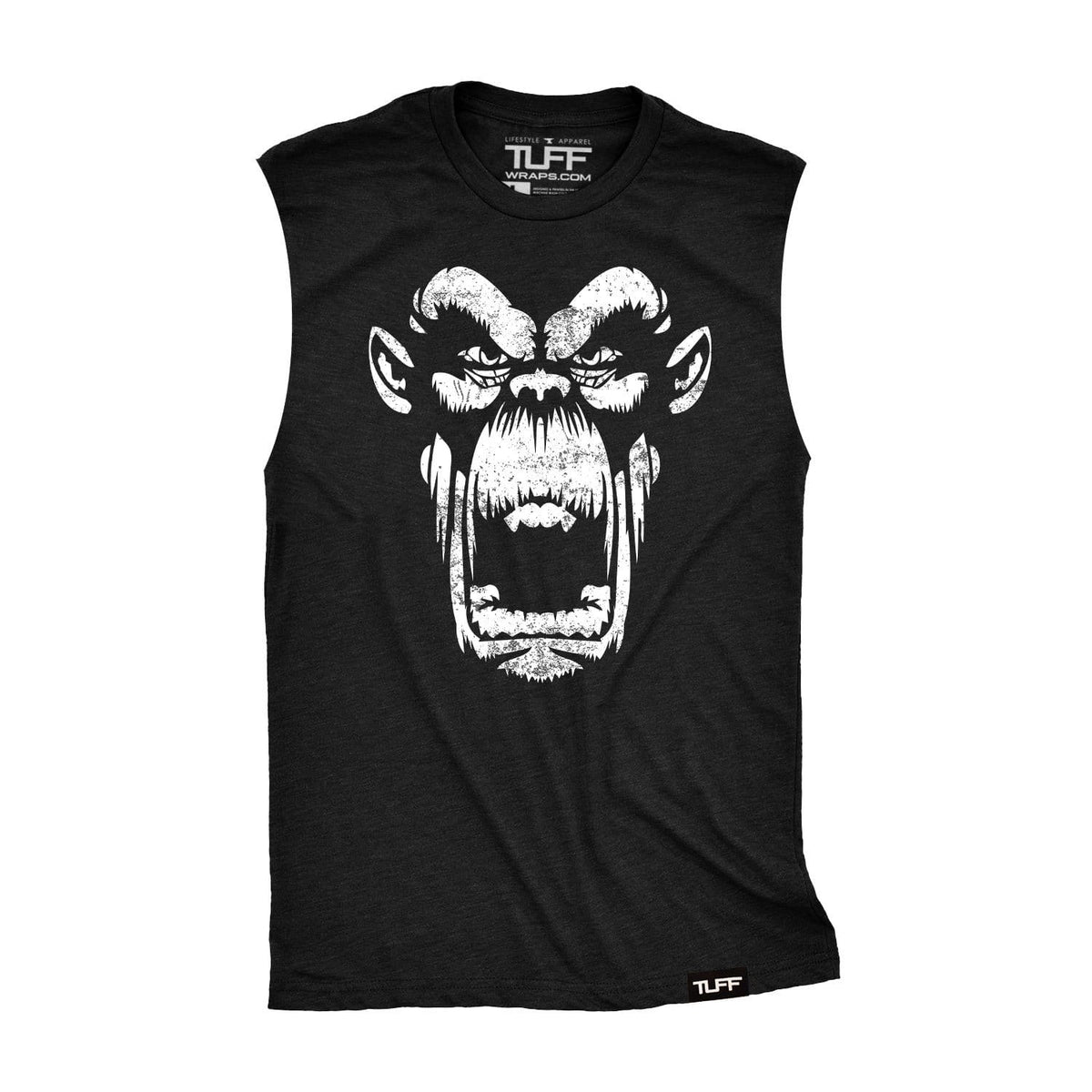 Gorilla TUFF Raw Edge Muscle Tank S / Black TuffWraps.com