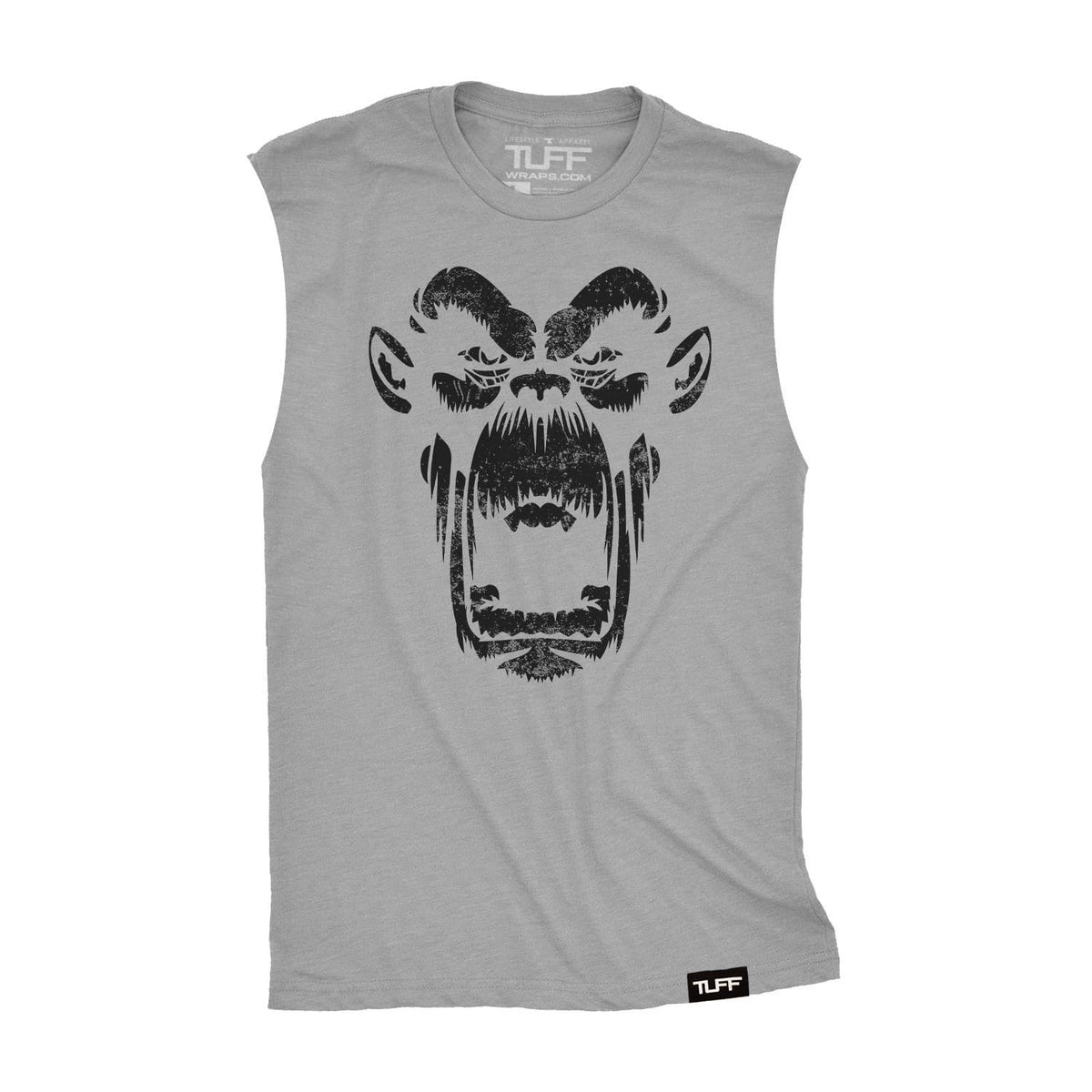 Gorilla TUFF Raw Edge Muscle Tank S / Heather Gray TuffWraps.com