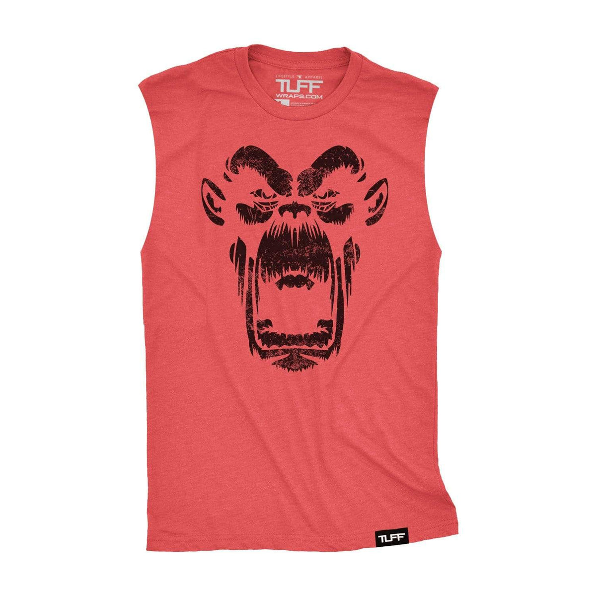 Gorilla TUFF Raw Edge Muscle Tank S / Vintage Red TuffWraps.com