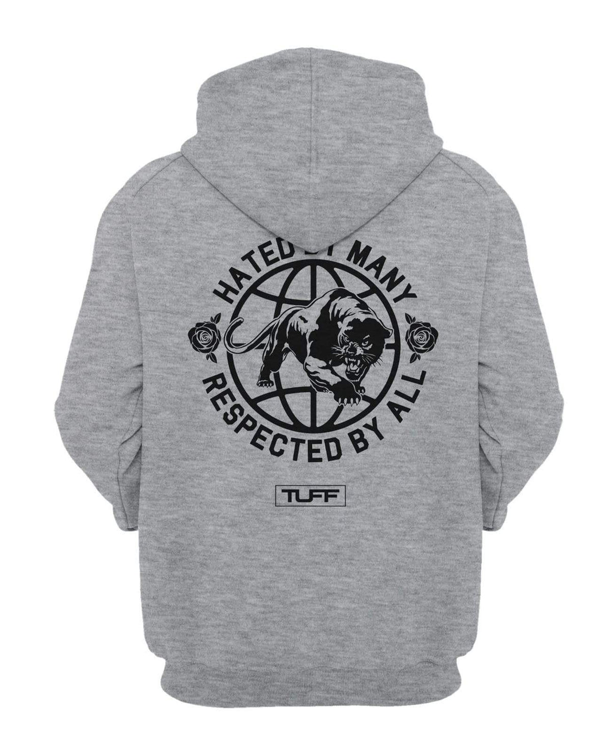 Hated By Many, Respected By All Hooded Sweatshirt XS / Gray TuffWraps.com