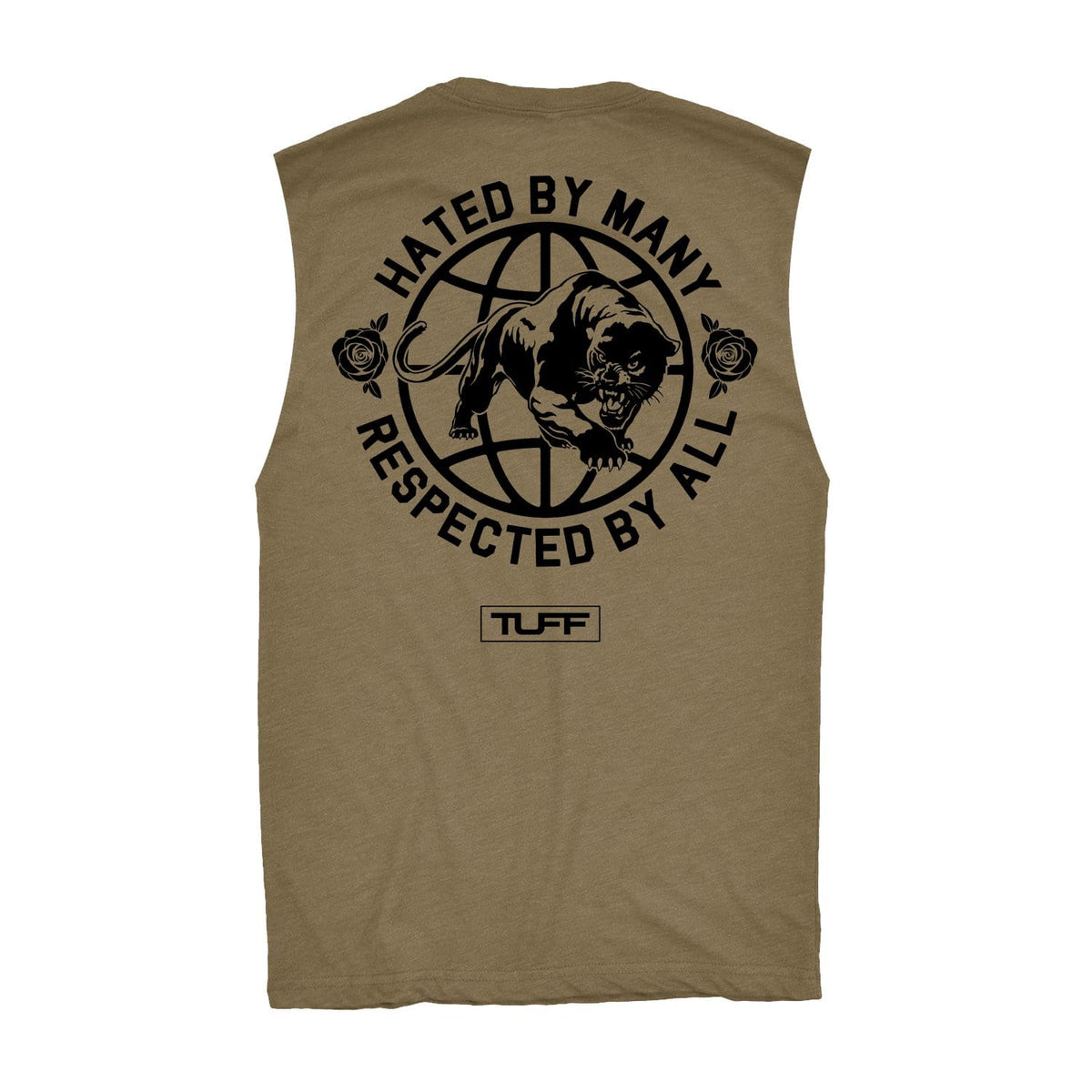 Hated By Many, Respected By All Raw Edge Muscle Tank S / Military Green TuffWraps.com