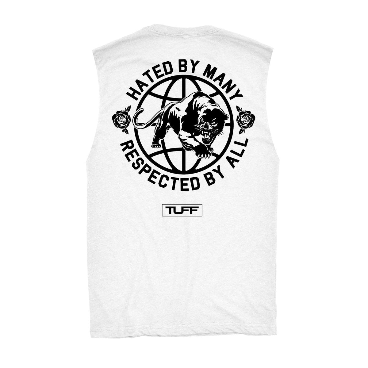 Hated By Many, Respected By All Raw Edge Muscle Tank S / White TuffWraps.com