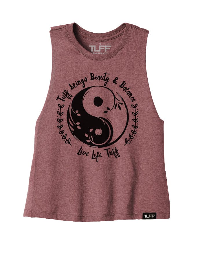 Live Life TUFF Racerback Crop Top S / Rose TuffWraps.com