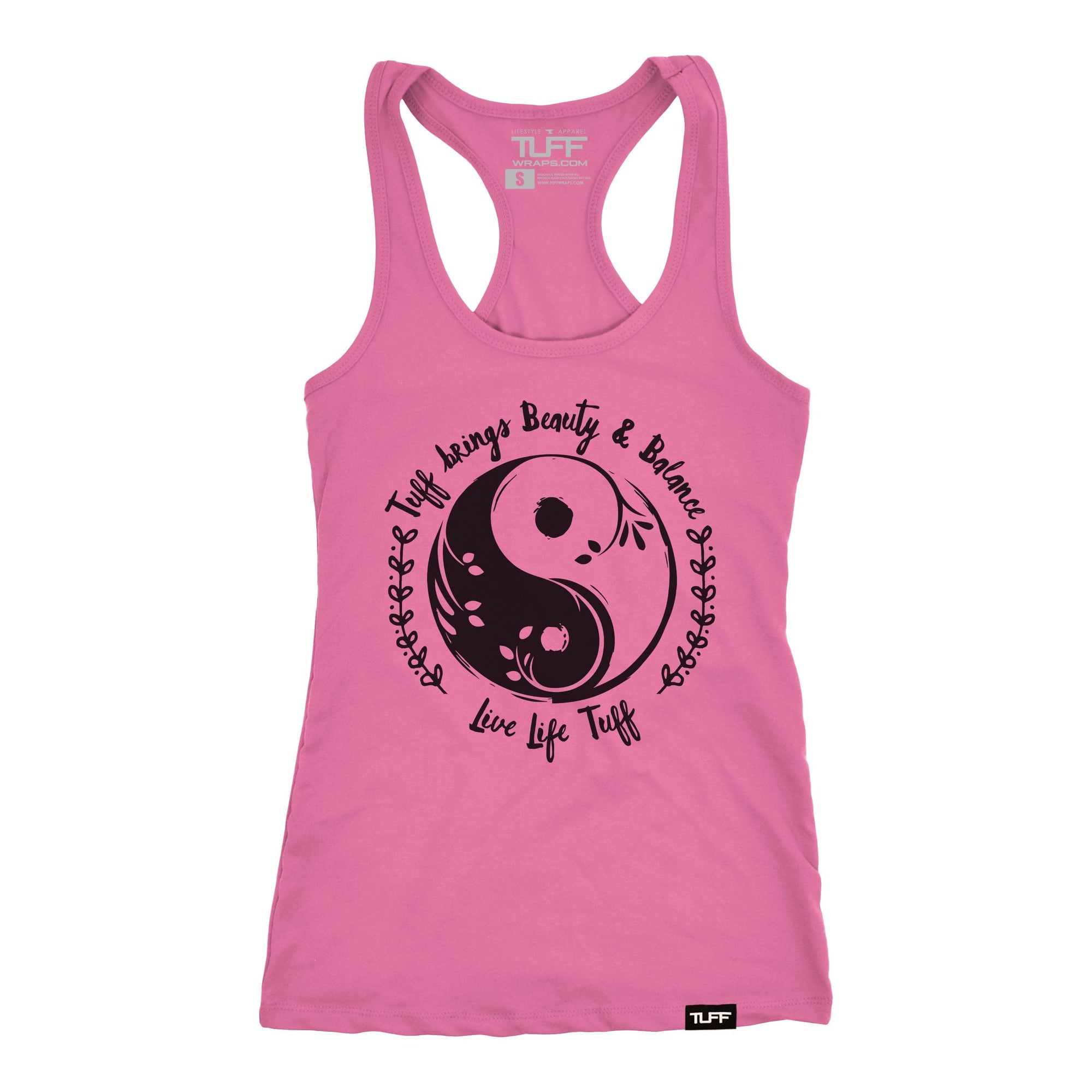 Live Life TUFF Racerback Tank XS / Hot Pink TuffWraps.com