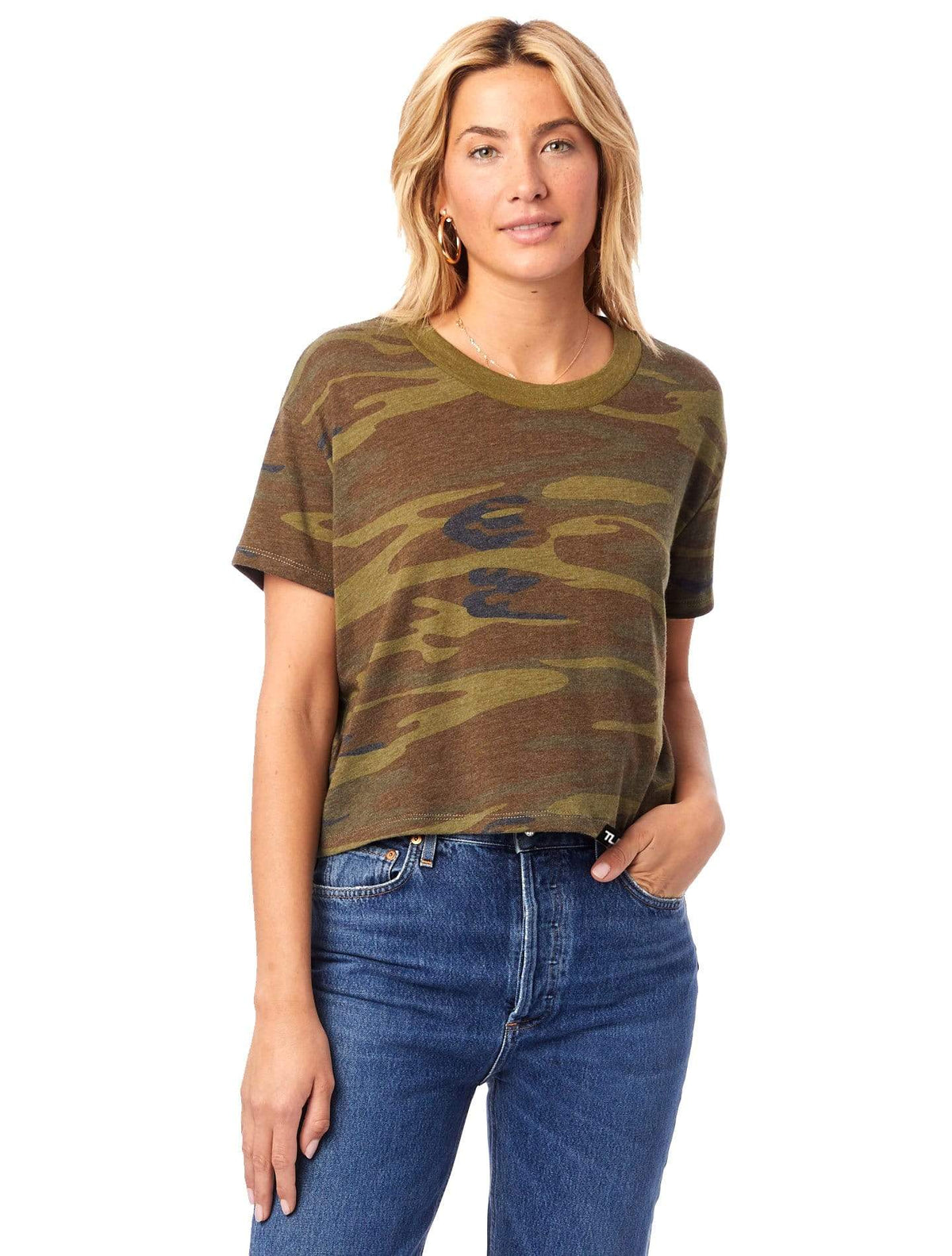 Camo Loose Fit Crop Tee TuffWraps.com