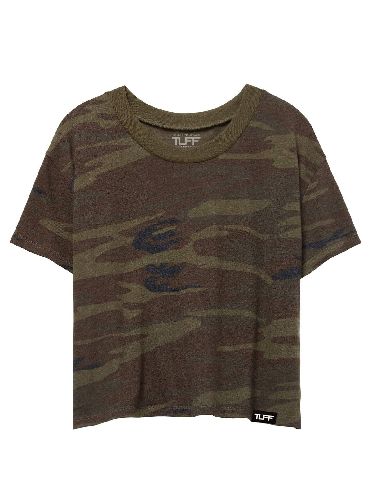 Camo Loose Fit Crop Tee XS / Camo TuffWraps.com