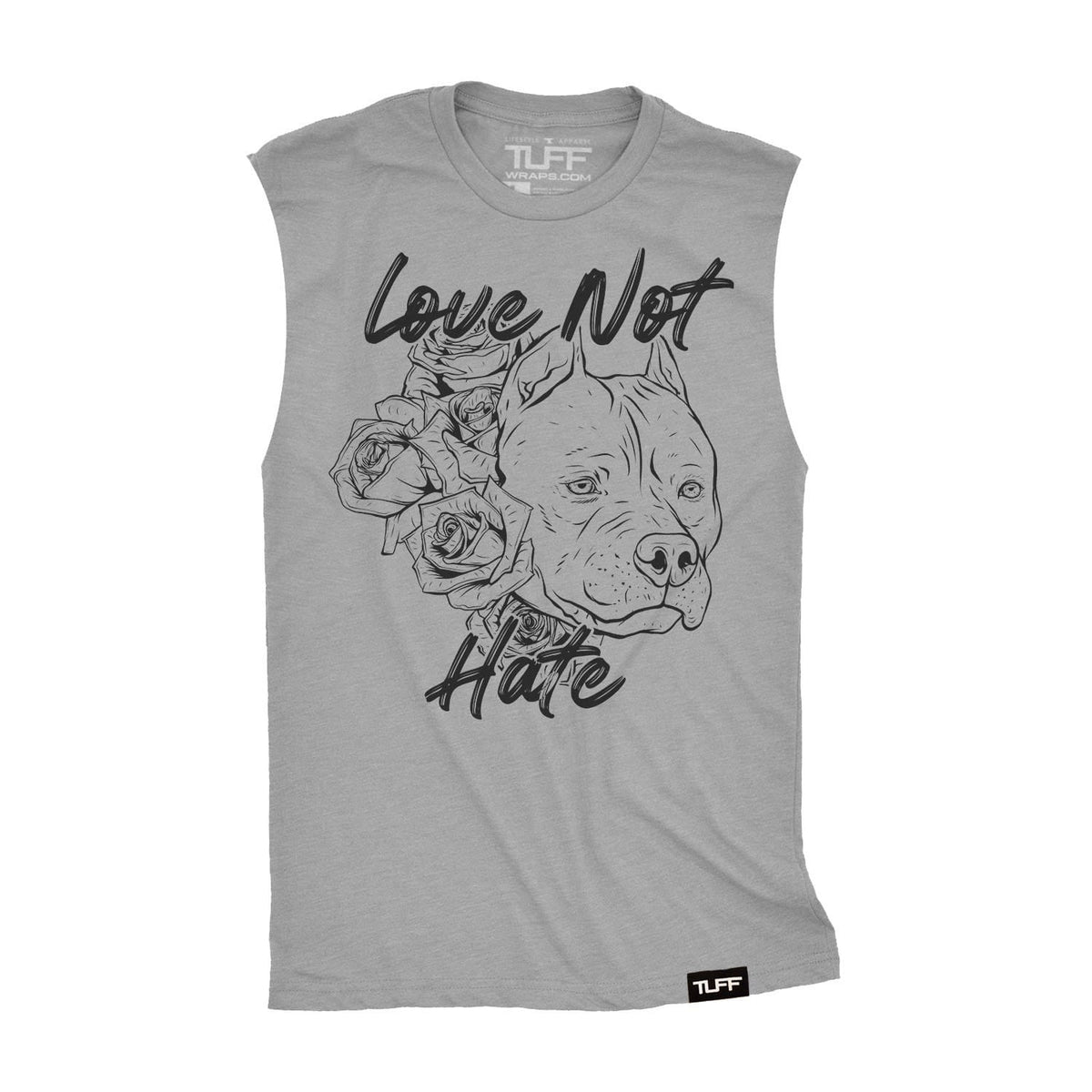 Love Not Hate Raw Edge Muscle Tank S / Heather Gray TuffWraps.com