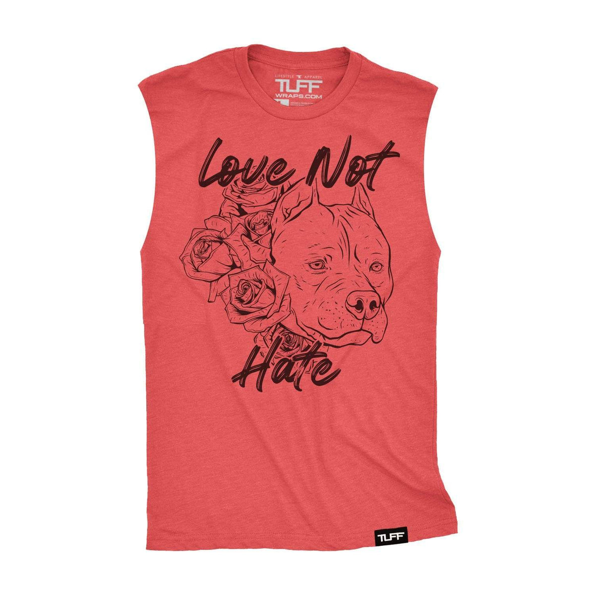 Love Not Hate Raw Edge Muscle Tank S / Vintage Red TuffWraps.com