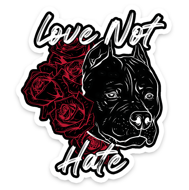 Love Not Hate Sticker TuffWraps.com