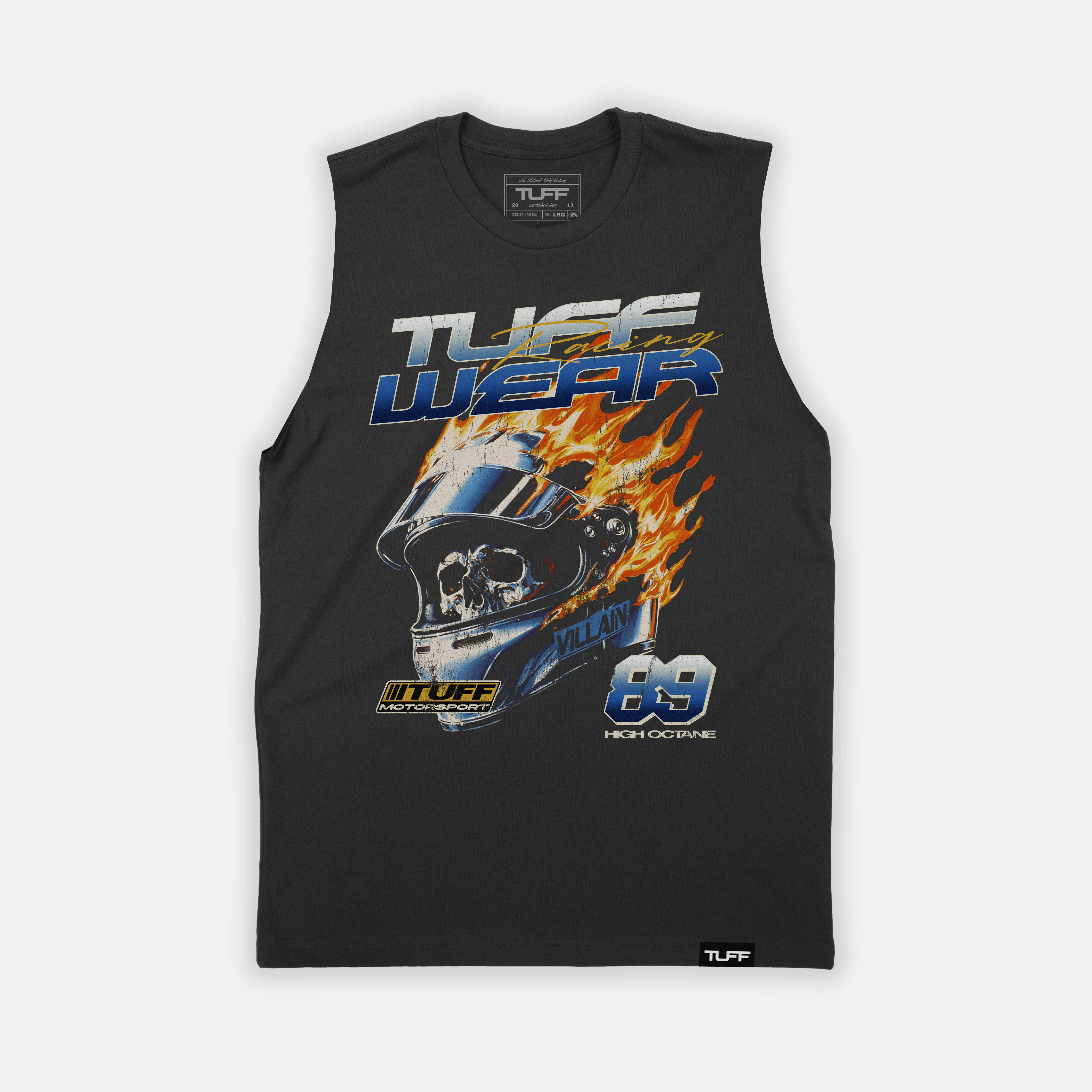 No Face Behind the Visor Raw Edge Muscle Tank S TUFF
