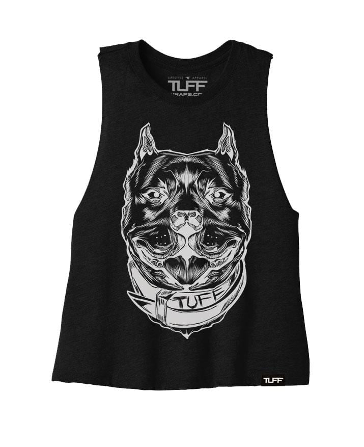 Pitbull Racerback Crop Top S / Black TuffWraps.com