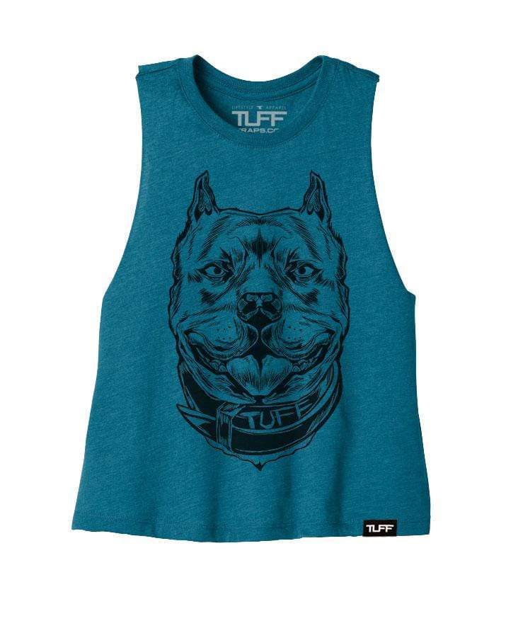 Pitbull Racerback Crop Top S / Blue TuffWraps.com