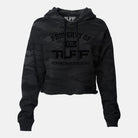 Property of TUFF Hooded Cropped Fleece Black Camo / XS TuffWraps.com