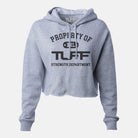 Property of TUFF Hooded Cropped Fleece Heather Gray / XS TuffWraps.com