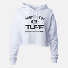 Property of TUFF Hooded Cropped Fleece White / XS TuffWraps.com