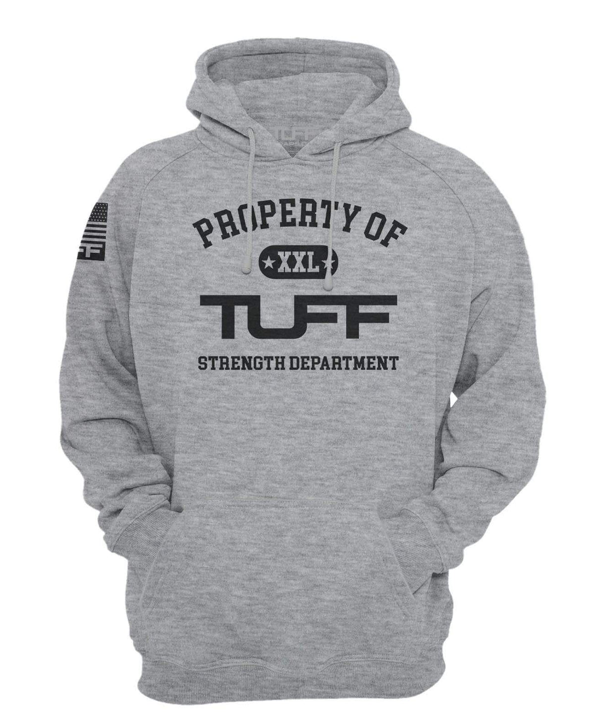 Property of TUFF Hooded Sweatshirt XS / Gray TuffWraps.com