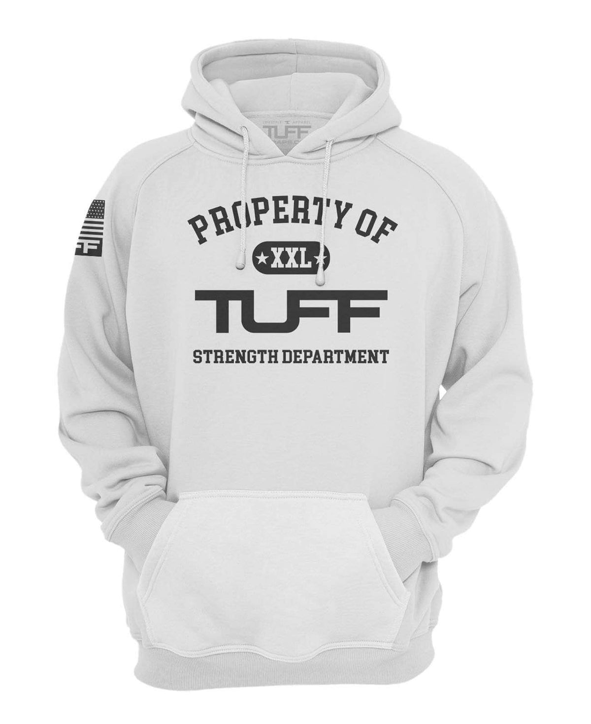 Property of TUFF Hooded Sweatshirt XS / White TuffWraps.com