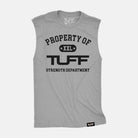 Property of TUFF Raw Edge Muscle Tank Heather Gray / S TuffWraps.com