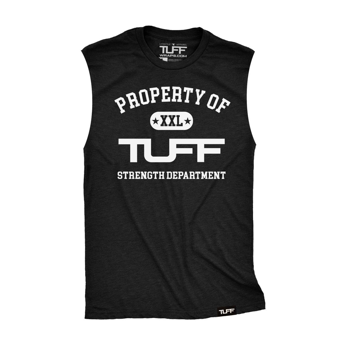 Property of TUFF Raw Edge Muscle Tank S / Black TuffWraps.com