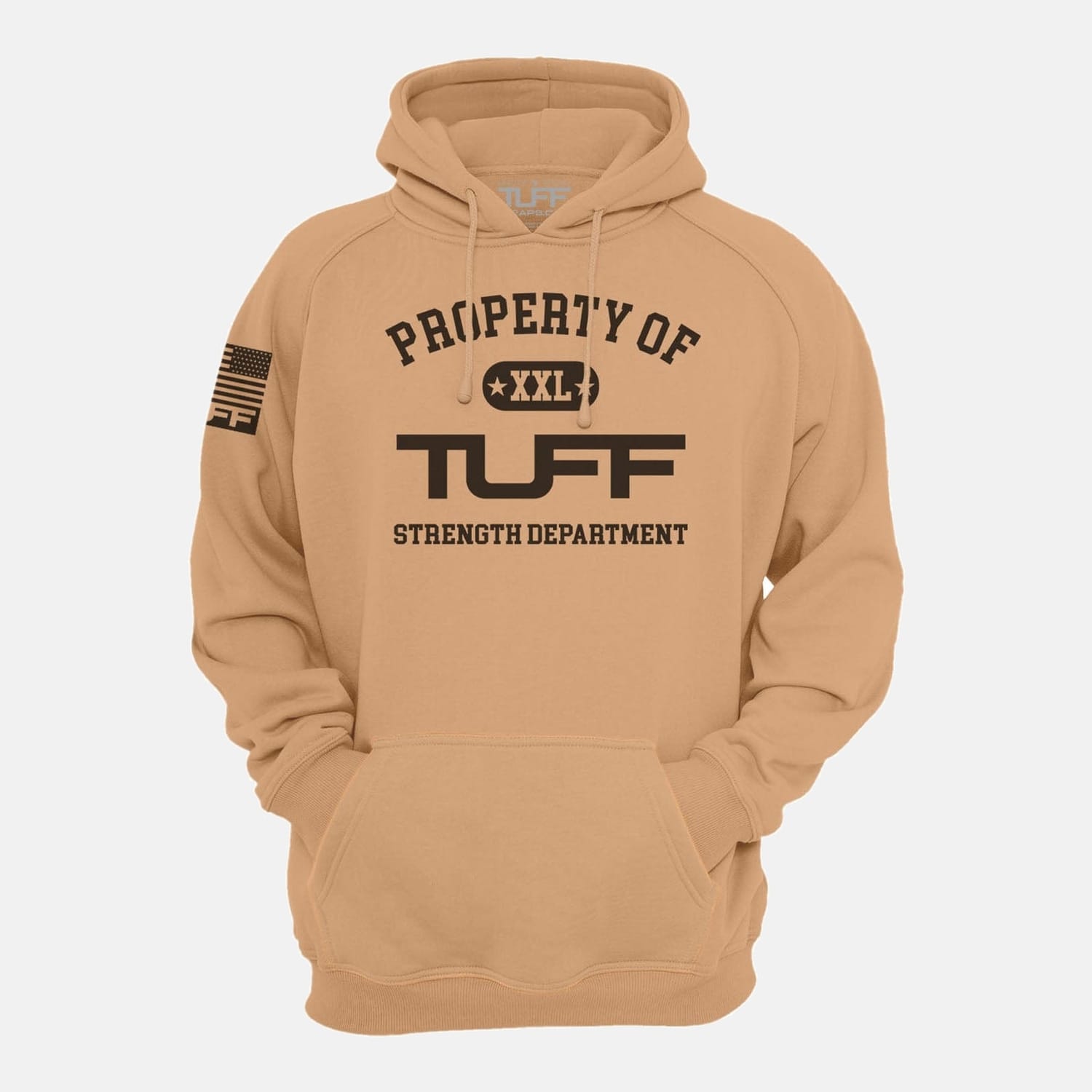 Property of TUFF Sandstone Hooded Sweatshirt TuffWraps.com