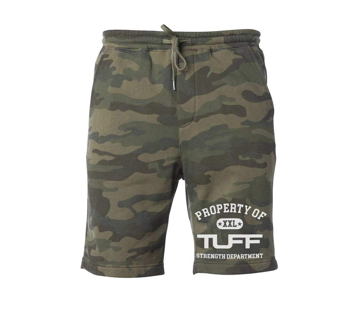 Property of TUFF Tapered Fleece Shorts XS / Woodland Camo TuffWraps.com