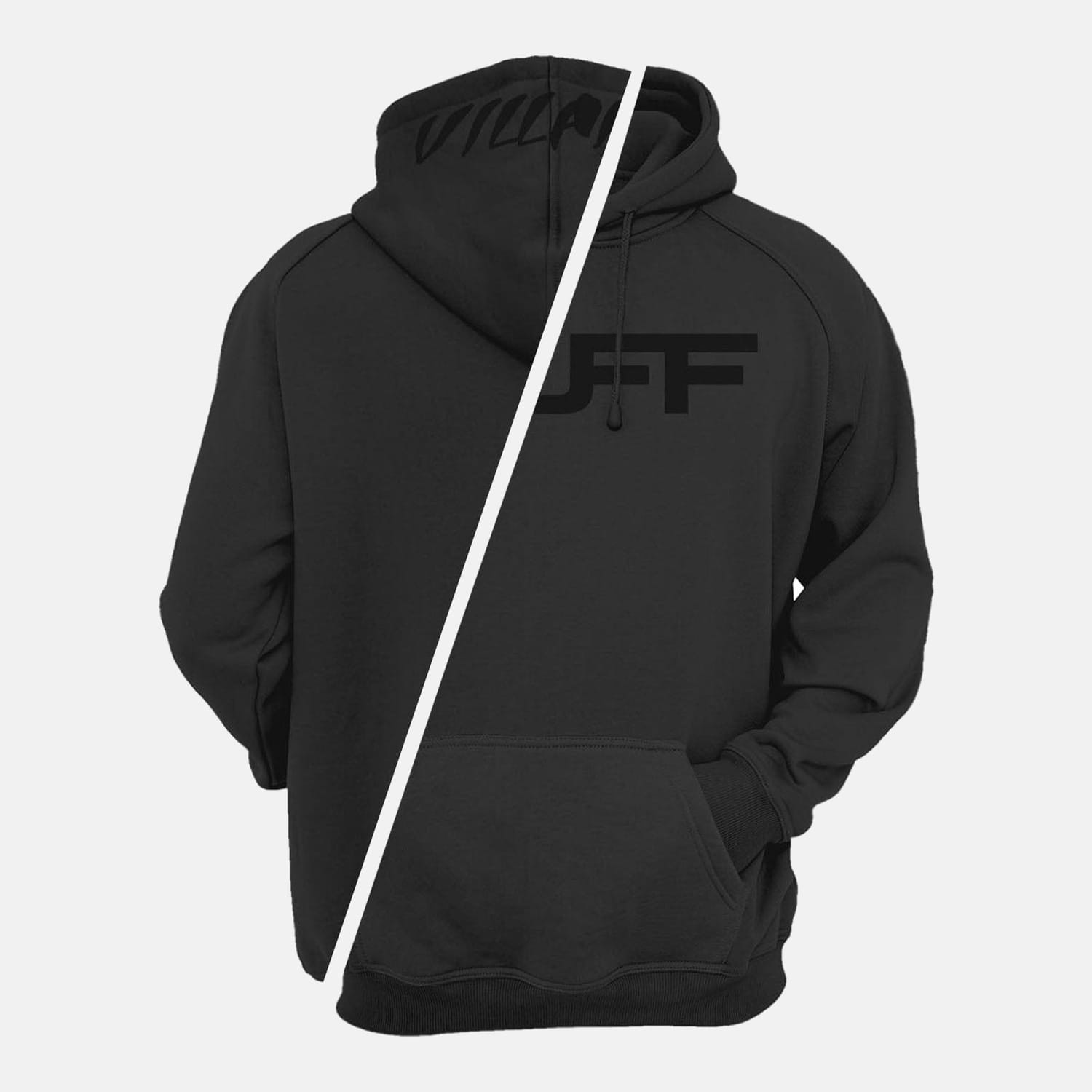 Solid Black TUFF Apocalyptic Hooded Sweatshirt TuffWraps.com