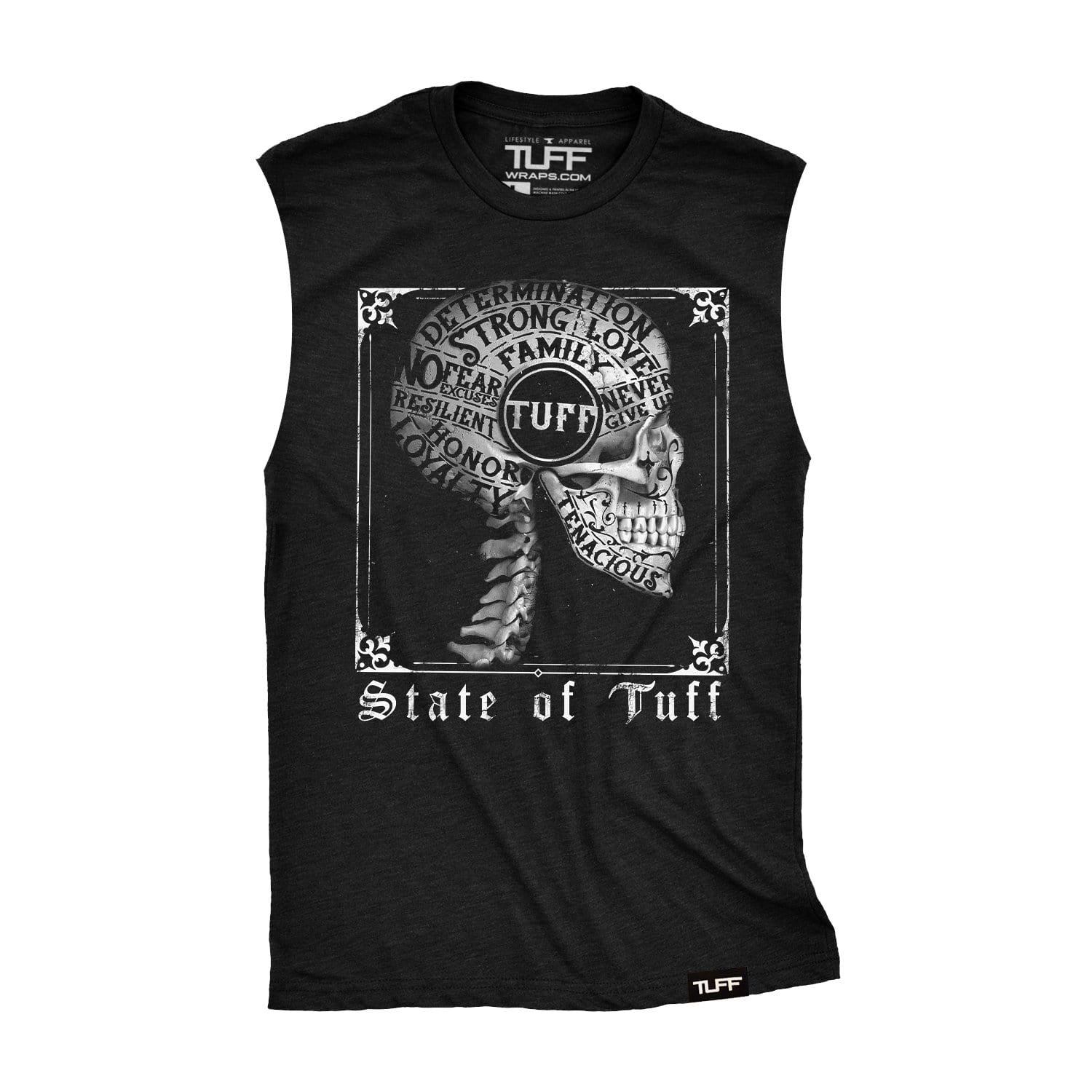 State of TUFF Raw Edge Muscle Tank S / Black TuffWraps.com