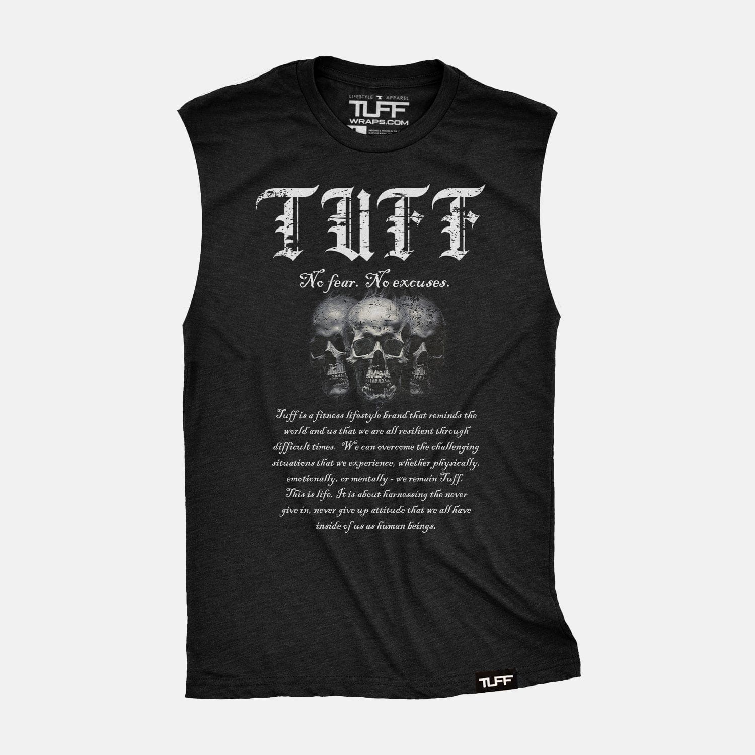 Strength in Words Raw Edge Muscle Tank S TuffWraps.com