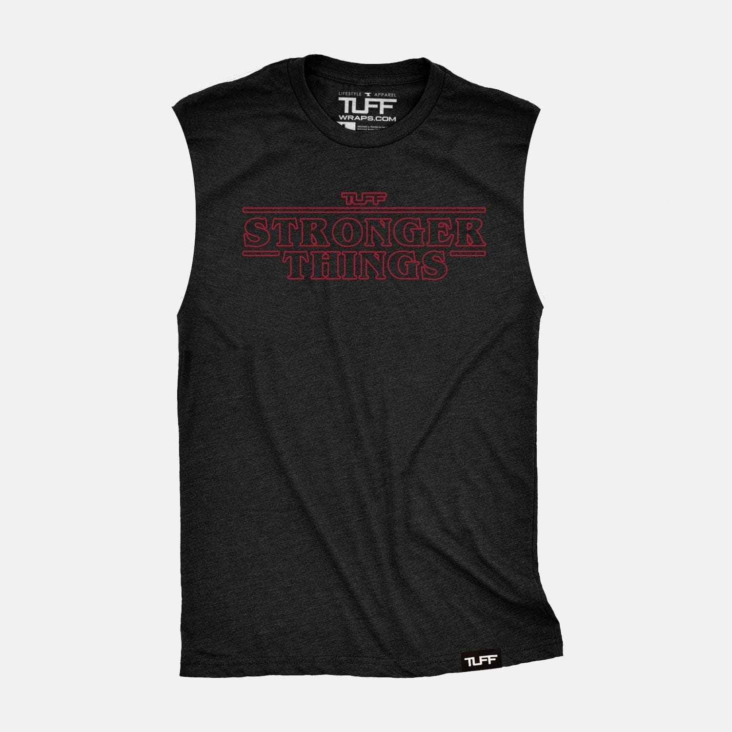 Stronger Things Raw Edge Muscle Tank Black / S TuffWraps.com