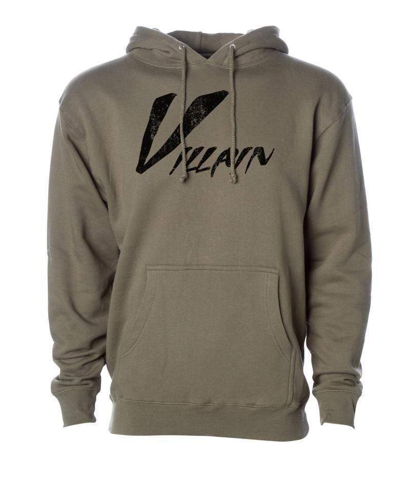 The Big V (Villain) Hooded Sweatshirt XS / Military Green TuffWraps.com