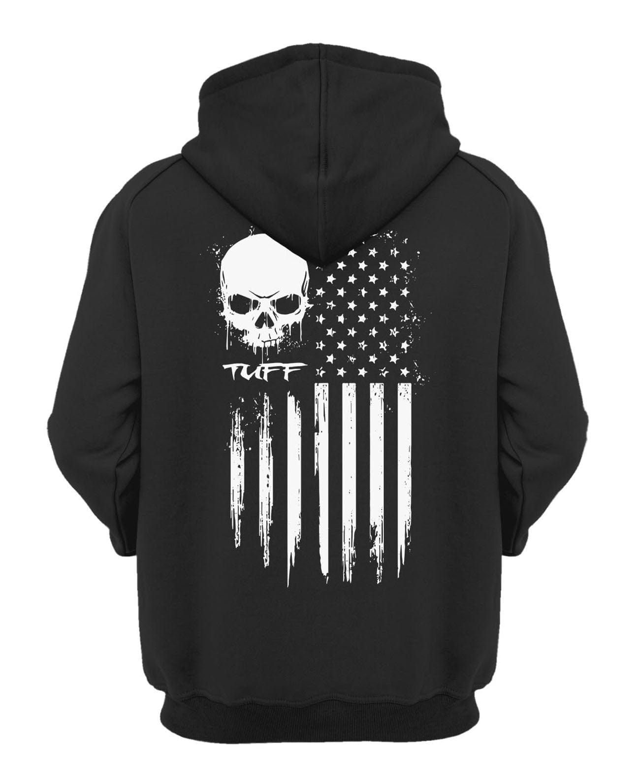 TUFF Skull Flag Hooded Sweatshirt XS / Black TuffWraps.com