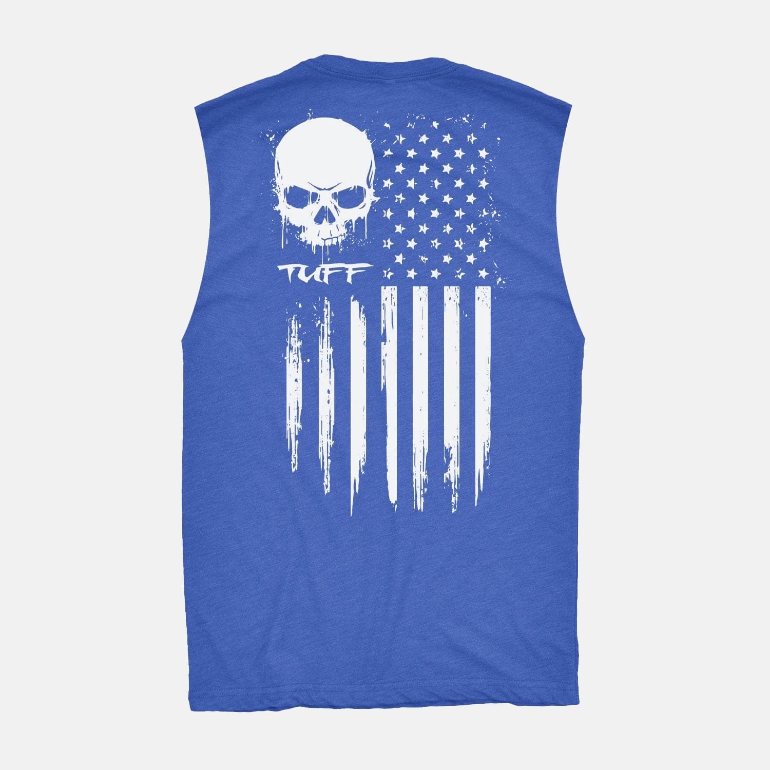 The "No Surrender" Raw Edge Muscle Tank Vintage Blue / S TuffWraps.com