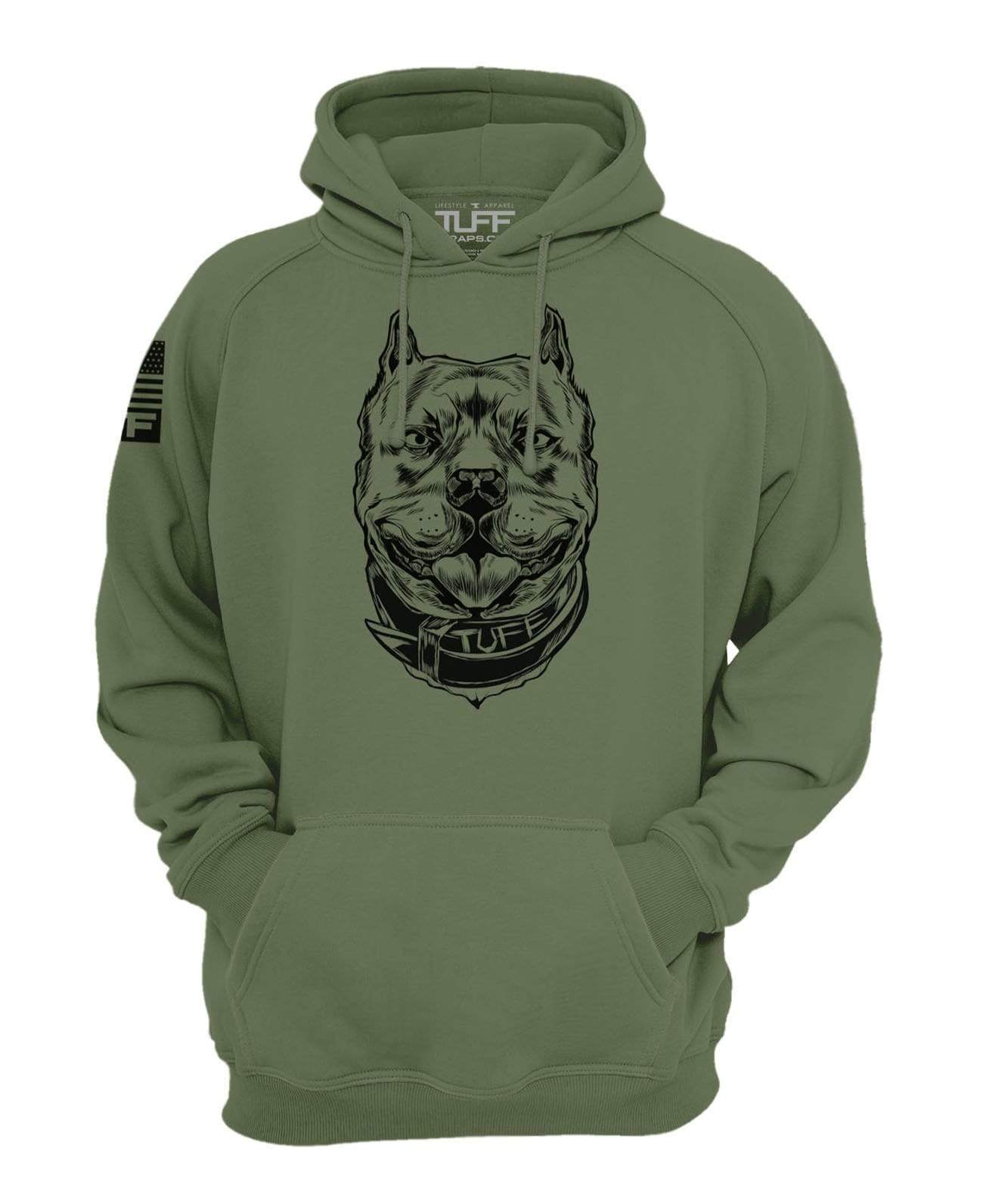 The Pitbull Hooded Sweatshirt XS / Military Green TuffWraps.com