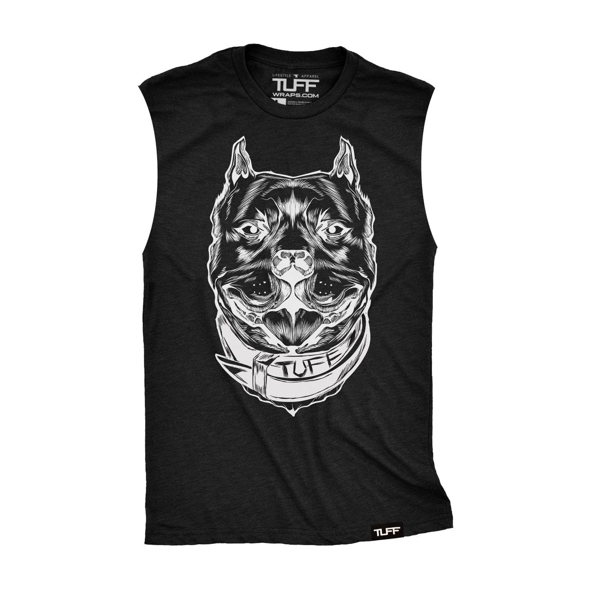 The Pitbull Raw Edge Muscle Tank S / Black TuffWraps.com