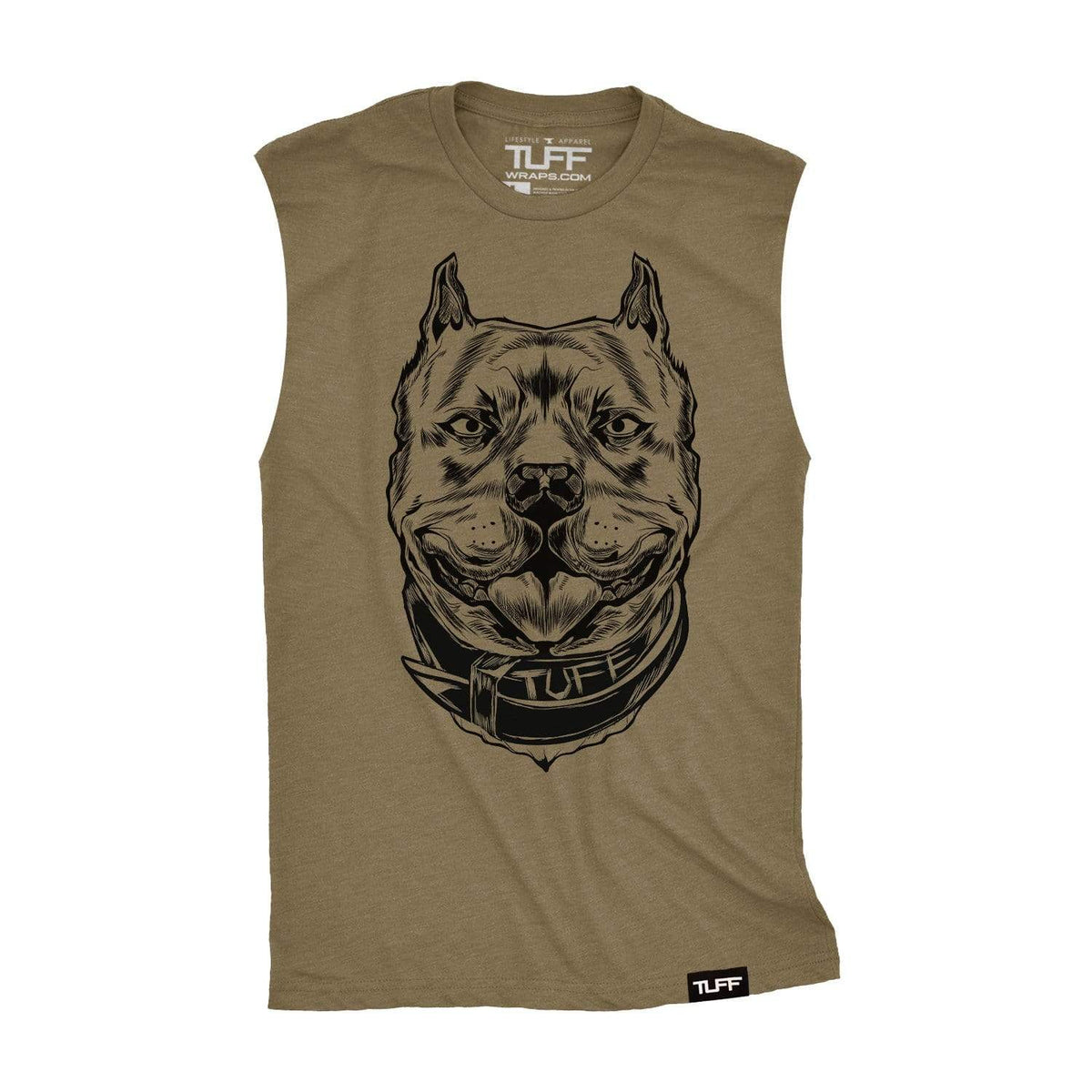 The Pitbull Raw Edge Muscle Tank S / Military Green TuffWraps.com