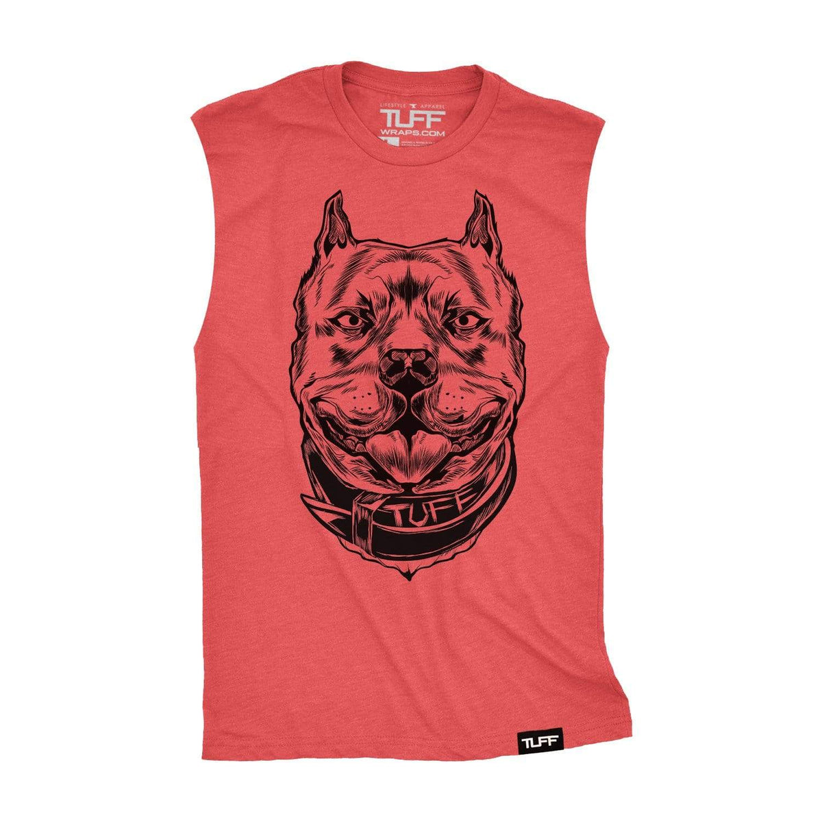 The Pitbull Raw Edge Muscle Tank S / Vintage Red TuffWraps.com