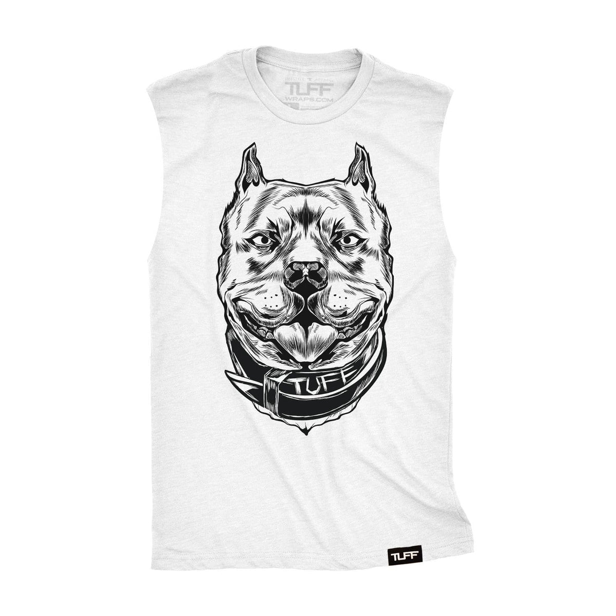 The Pitbull Raw Edge Muscle Tank S / White TuffWraps.com