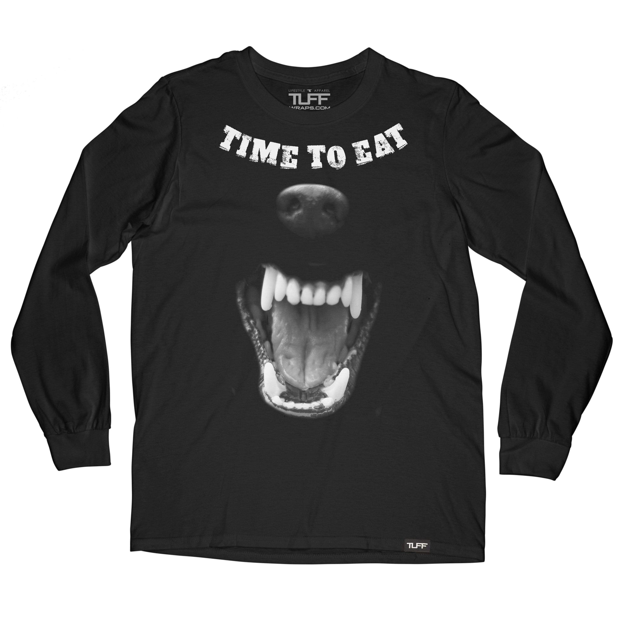 Time to Eat Long Sleeve Tee S / Black TuffWraps.com