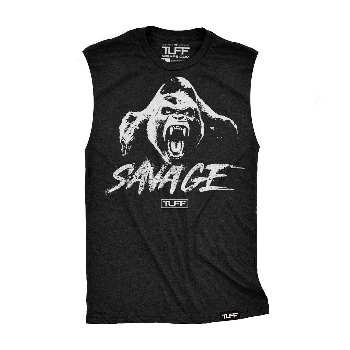 Titan of the Tropics Savage Raw Edge Muscle Tank Black / XS TuffWraps.com