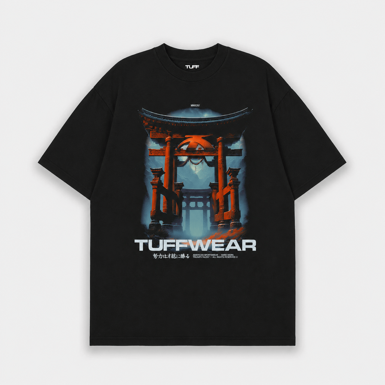 Torii of the Ancients Tee Oversized / Black / S TuffWraps.com