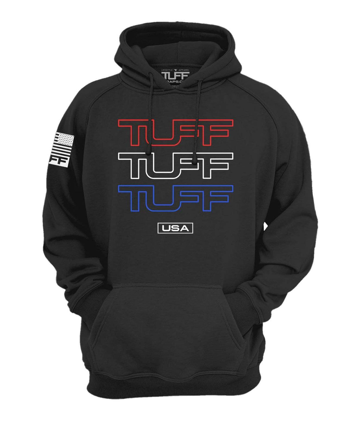 Triple TUFF USA Hooded Sweatshirt XS / Black TuffWraps.com
