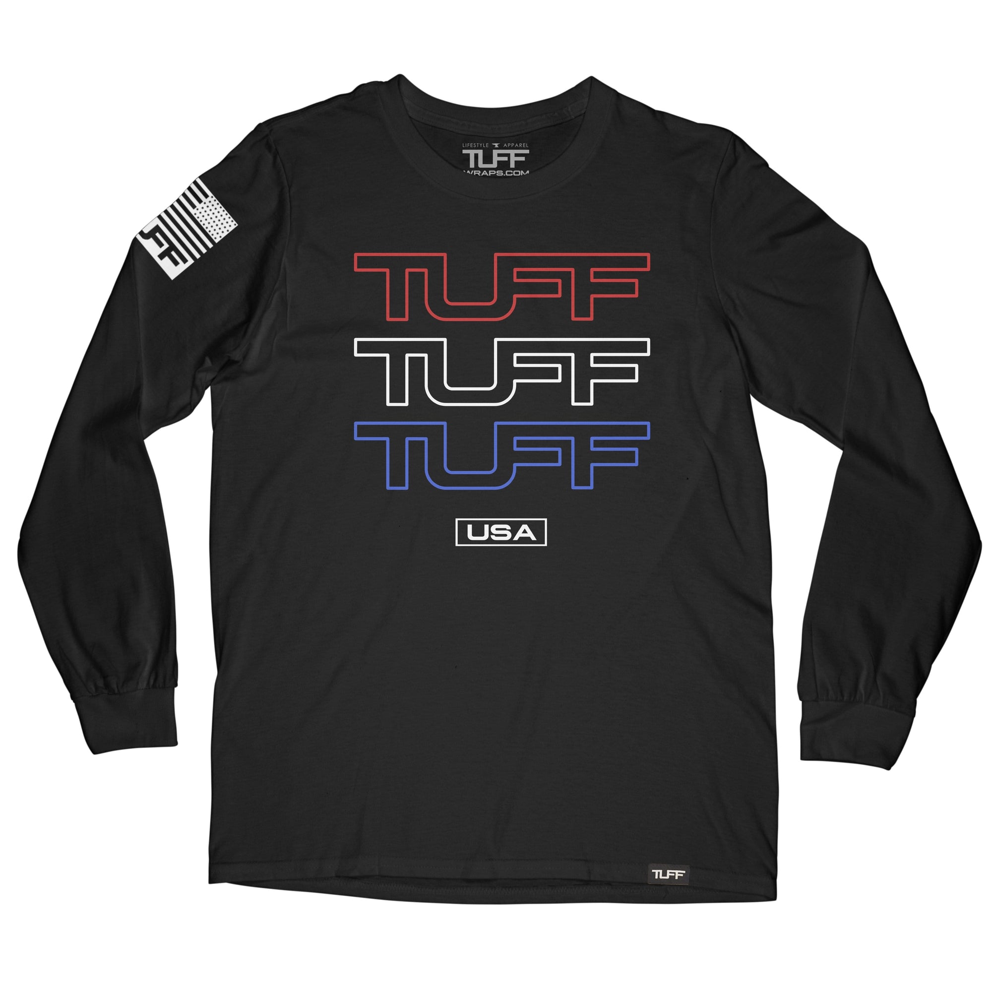 Triple TUFF USA Long Sleeve Tee S / Black TuffWraps.com