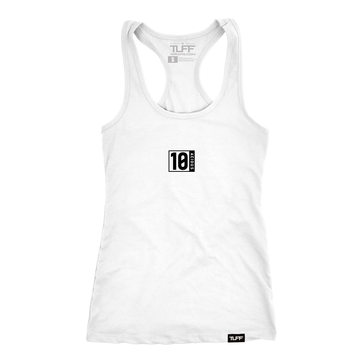 TUFF 10acious Original Racerback Tank XS / White TuffWraps.com