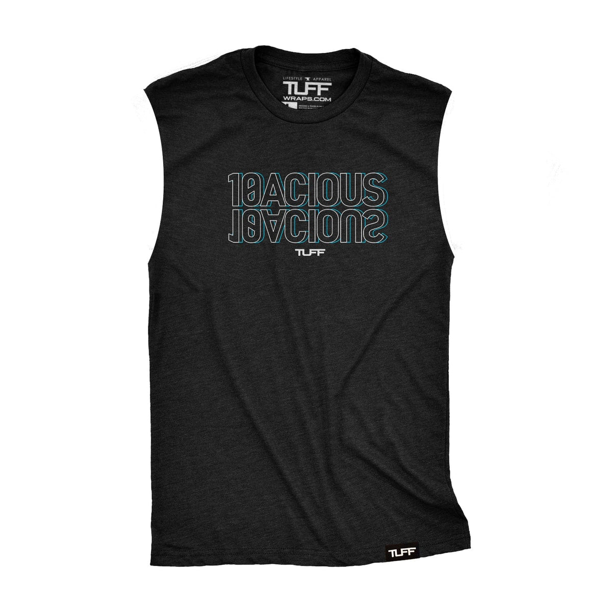 TUFF 10acious Reflection  Raw Edge Muscle Tank S / Black TuffWraps.com