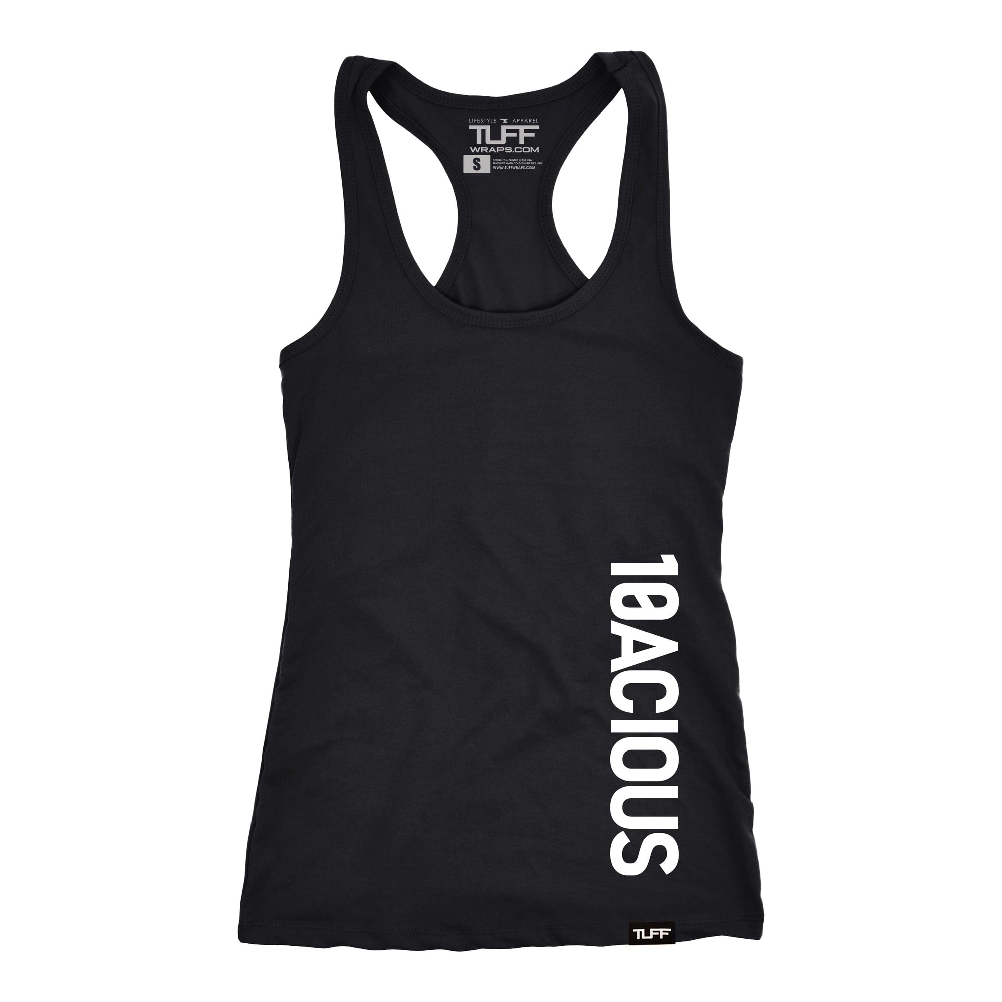 TUFF 10acious Side Racerback Tank XS / Black TuffWraps.com