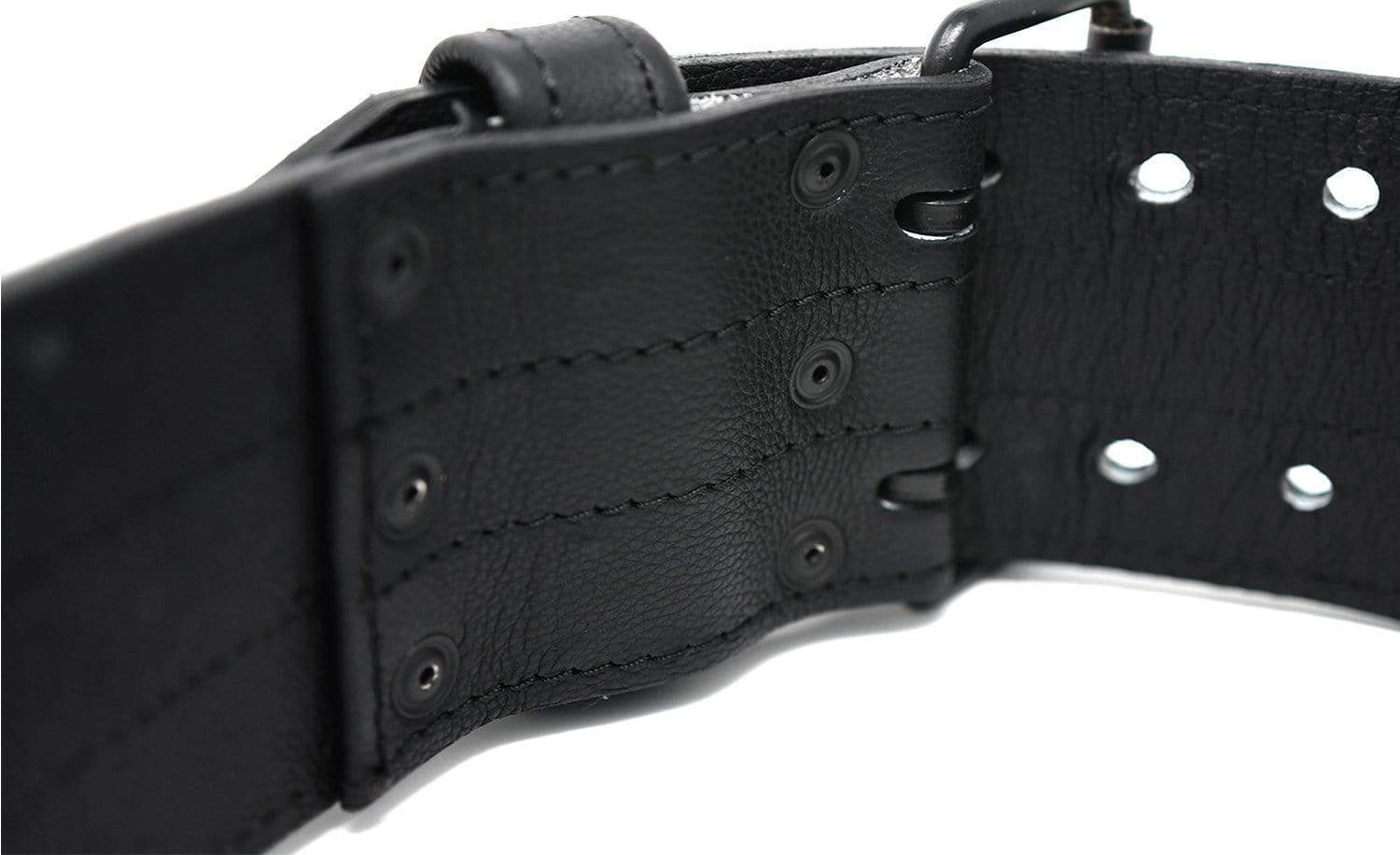 BKE Double Cross Leather Belt - Men's Belts in Black