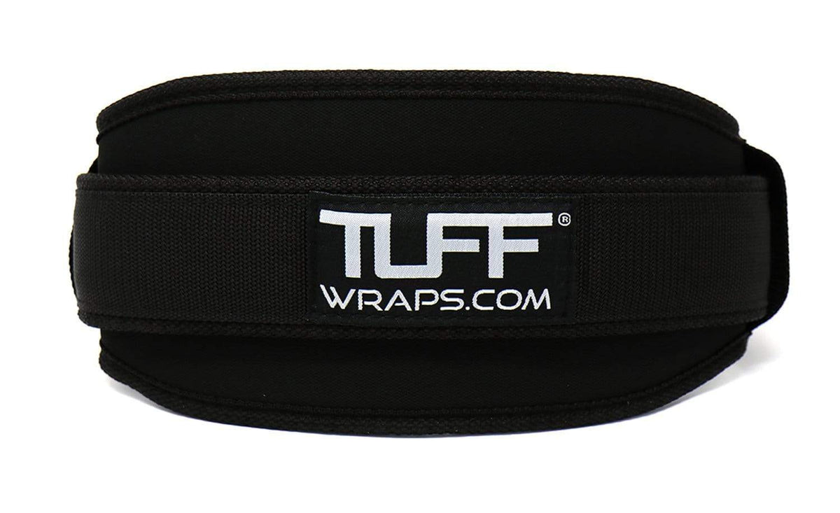 TUFF 4.5&quot; Nylon Weightlifting  Belt - All Black TuffWraps.com