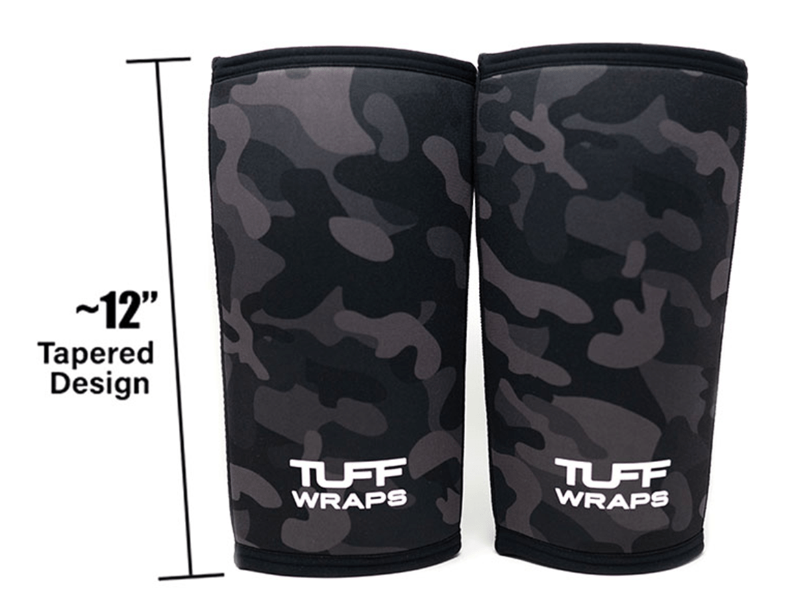 TUFF 7mm Competition Knee Sleeves (Black Camo) TuffWraps.com